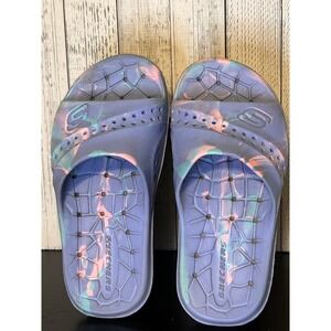 Kids‎ Girls MULTICOLORED  SLIP ON SLIDE SKECHERS SANDALS ~SIZE 1